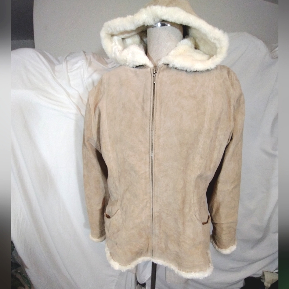 Wilson's suede hooded coat